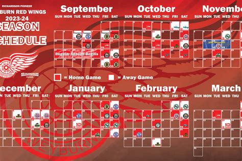 red wings schedule 2023 24 printable